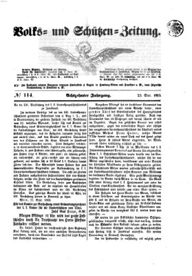 Volks- und Schützenzeitung Mittwoch 23. September 1863