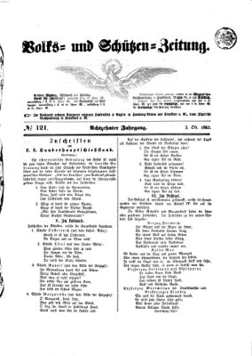 Volks- und Schützenzeitung Samstag 3. Oktober 1863