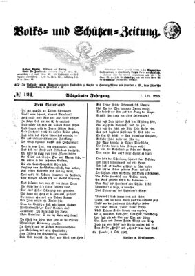 Volks- und Schützenzeitung Mittwoch 7. Oktober 1863