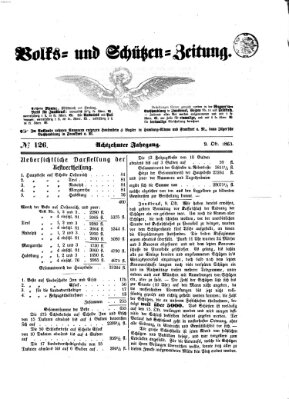 Volks- und Schützenzeitung Freitag 9. Oktober 1863