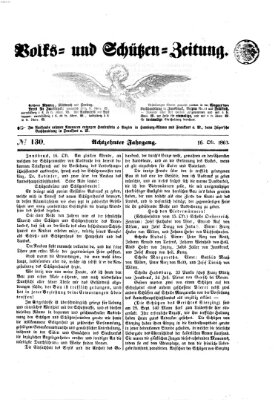 Volks- und Schützenzeitung Freitag 16. Oktober 1863