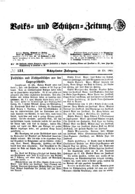 Volks- und Schützenzeitung Montag 19. Oktober 1863