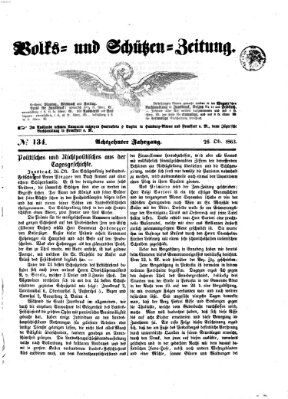 Volks- und Schützenzeitung Montag 26. Oktober 1863