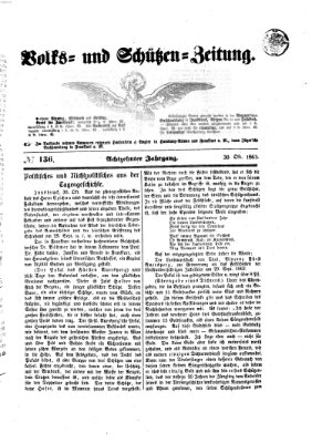 Volks- und Schützenzeitung Freitag 30. Oktober 1863