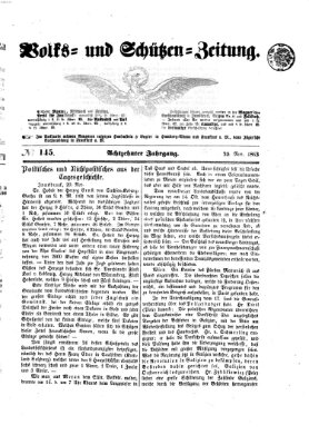 Volks- und Schützenzeitung Freitag 20. November 1863