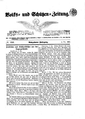 Volks- und Schützenzeitung Freitag 4. Dezember 1863