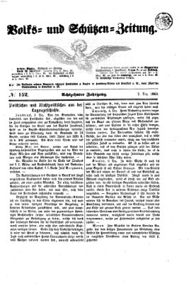 Volks- und Schützenzeitung Montag 7. Dezember 1863