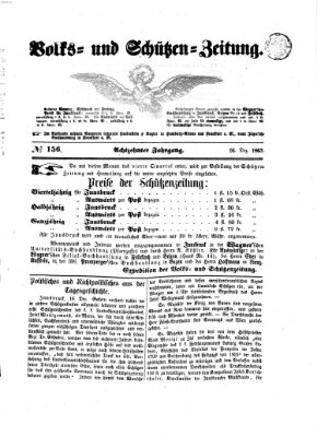 Volks- und Schützenzeitung Mittwoch 16. Dezember 1863