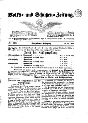 Volks- und Schützenzeitung Montag 21. Dezember 1863