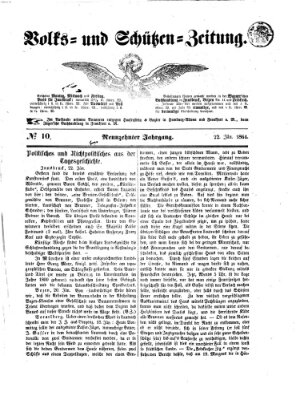 Volks- und Schützenzeitung Freitag 22. Januar 1864