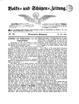 Volks- und Schützenzeitung Mittwoch 27. Januar 1864