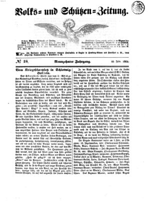 Volks- und Schützenzeitung Mittwoch 10. Februar 1864