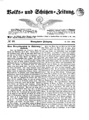 Volks- und Schützenzeitung Freitag 19. Februar 1864