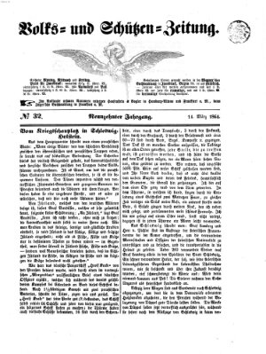 Volks- und Schützenzeitung Montag 14. März 1864