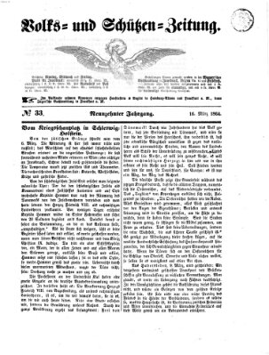 Volks- und Schützenzeitung Mittwoch 16. März 1864