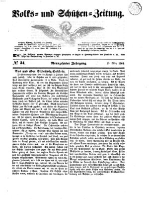 Volks- und Schützenzeitung Freitag 18. März 1864