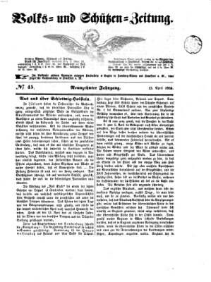 Volks- und Schützenzeitung Mittwoch 13. April 1864