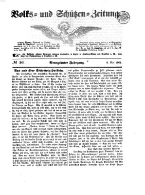 Volks- und Schützenzeitung Montag 9. Mai 1864