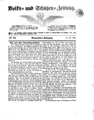 Volks- und Schützenzeitung Mittwoch 13. Juli 1864