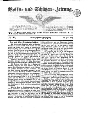 Volks- und Schützenzeitung Mittwoch 27. Juli 1864