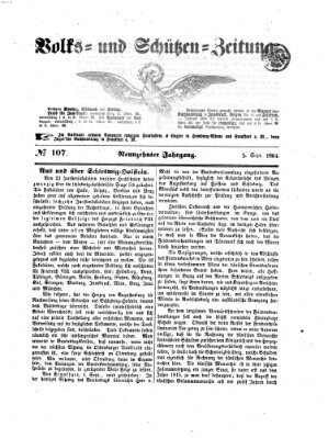 Volks- und Schützenzeitung Montag 5. September 1864