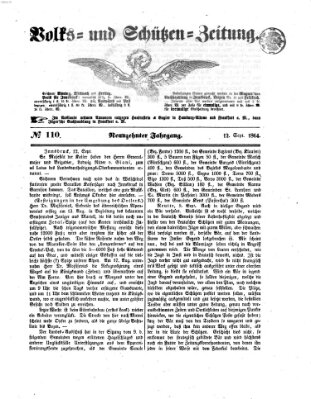 Volks- und Schützenzeitung Montag 12. September 1864