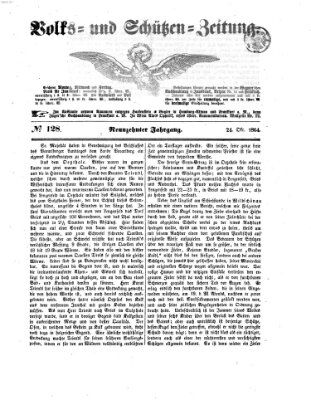 Volks- und Schützenzeitung Montag 24. Oktober 1864