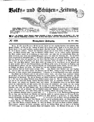 Volks- und Schützenzeitung Mittwoch 26. Oktober 1864