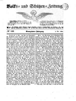 Volks- und Schützenzeitung Freitag 4. November 1864