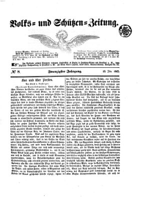 Volks- und Schützenzeitung Mittwoch 18. Januar 1865