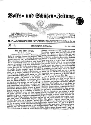 Volks- und Schützenzeitung Montag 23. Januar 1865