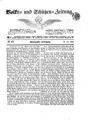 Volks- und Schützenzeitung Freitag 27. Januar 1865