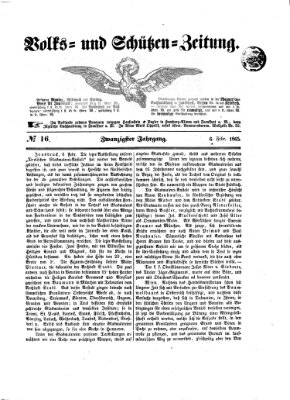 Volks- und Schützenzeitung Montag 6. Februar 1865