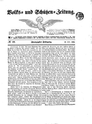 Volks- und Schützenzeitung Freitag 10. Februar 1865