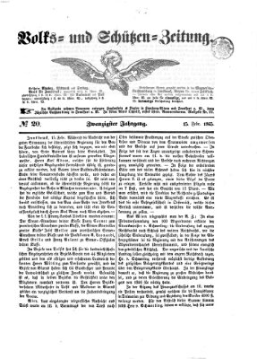 Volks- und Schützenzeitung Mittwoch 15. Februar 1865