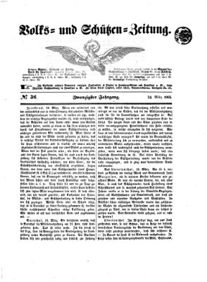 Volks- und Schützenzeitung Freitag 24. März 1865