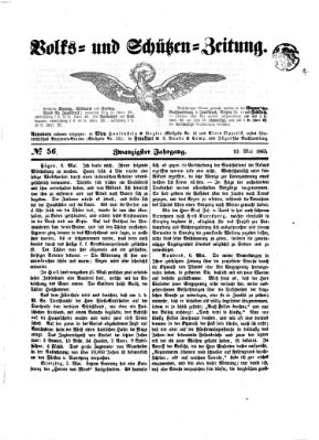 Volks- und Schützenzeitung Mittwoch 10. Mai 1865