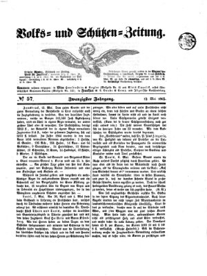 Volks- und Schützenzeitung Freitag 12. Mai 1865