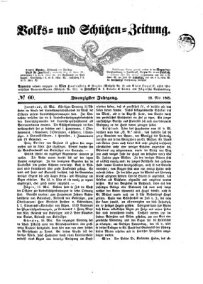 Volks- und Schützenzeitung Freitag 19. Mai 1865