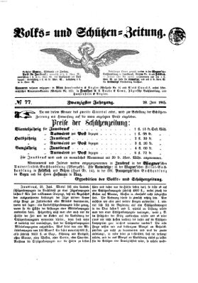 Volks- und Schützenzeitung Mittwoch 28. Juni 1865