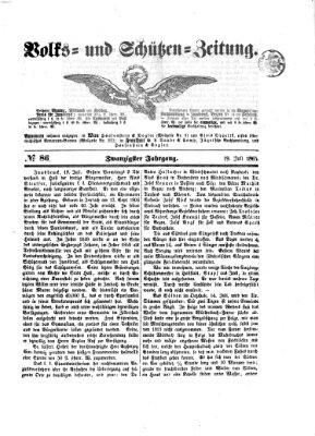 Volks- und Schützenzeitung Mittwoch 19. Juli 1865