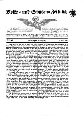 Volks- und Schützenzeitung Freitag 11. August 1865