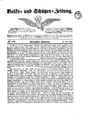 Volks- und Schützenzeitung Mittwoch 23. August 1865