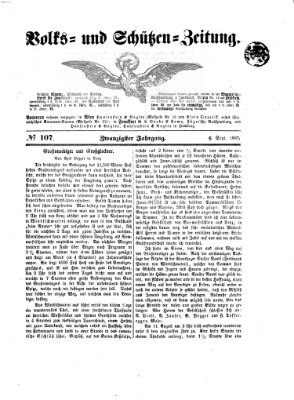 Volks- und Schützenzeitung Mittwoch 6. September 1865