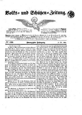 Volks- und Schützenzeitung Freitag 6. Oktober 1865