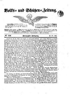 Volks- und Schützenzeitung Freitag 20. Oktober 1865