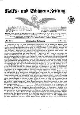 Volks- und Schützenzeitung Mittwoch 8. November 1865