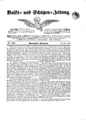 Volks- und Schützenzeitung Freitag 15. Dezember 1865