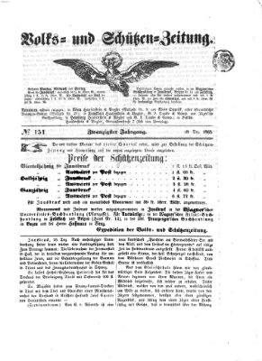 Volks- und Schützenzeitung Montag 18. Dezember 1865