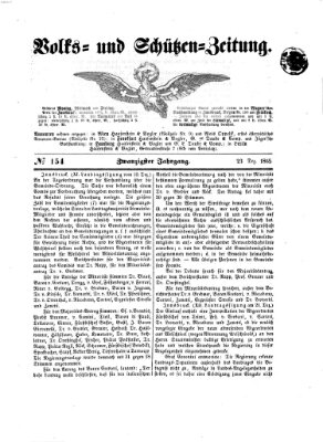 Volks- und Schützenzeitung Samstag 23. Dezember 1865